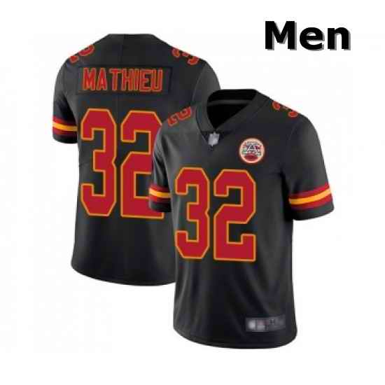 Men Kansas City Chiefs 32 Tyrann Mathieu Limited Black Rush Vapor Untouchable Football Jersey